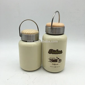 350ml/500ml double wall high-quality stianlss steel insulated vacuum flask with new design lid and fixed handle