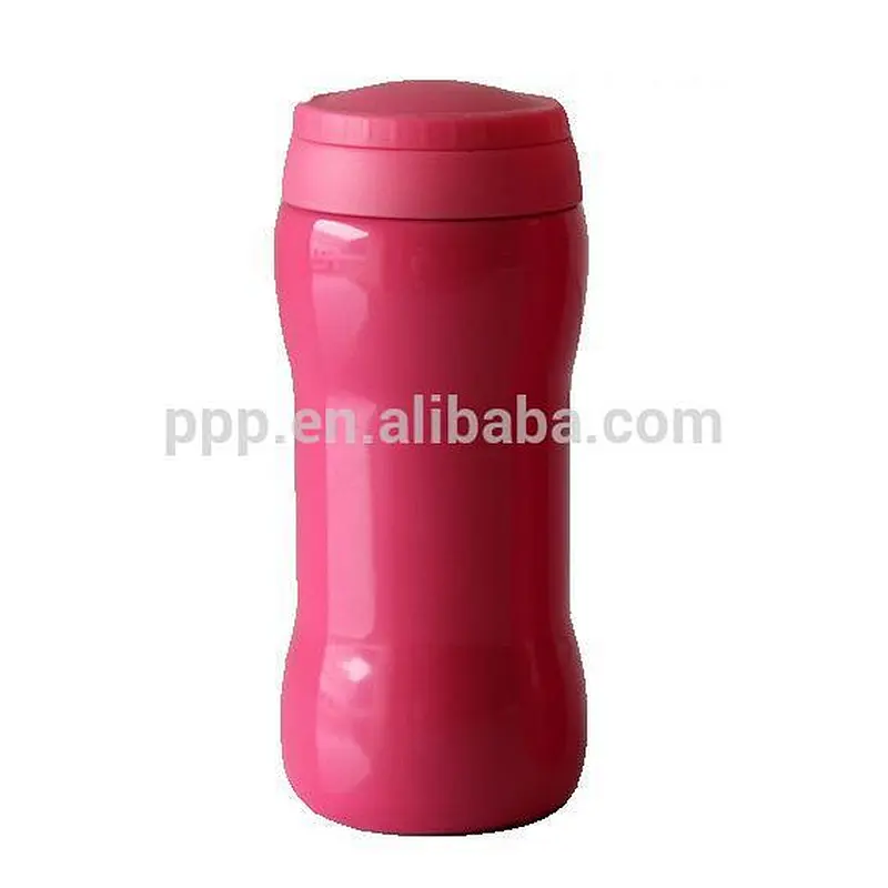 300ml/350ml/500ml double wall stainless steel double lids vacuum flask/creative design dumbbell bottle