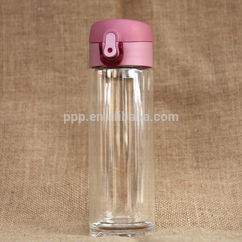 High-Borosilicate Heat-Resistant Glass Water Bottle With Tea Infuser