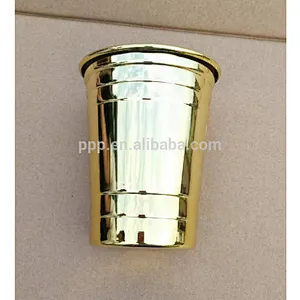factory wholesale single wall stainless steel logo customized beer mug with electroplate/coffee mug
