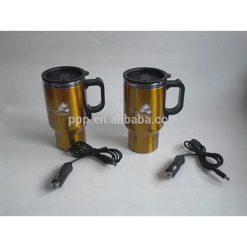 16oz factory direct wholesale 12V USB Gadgets Heated automatic Electic travel Heated Coffee Mug Cup