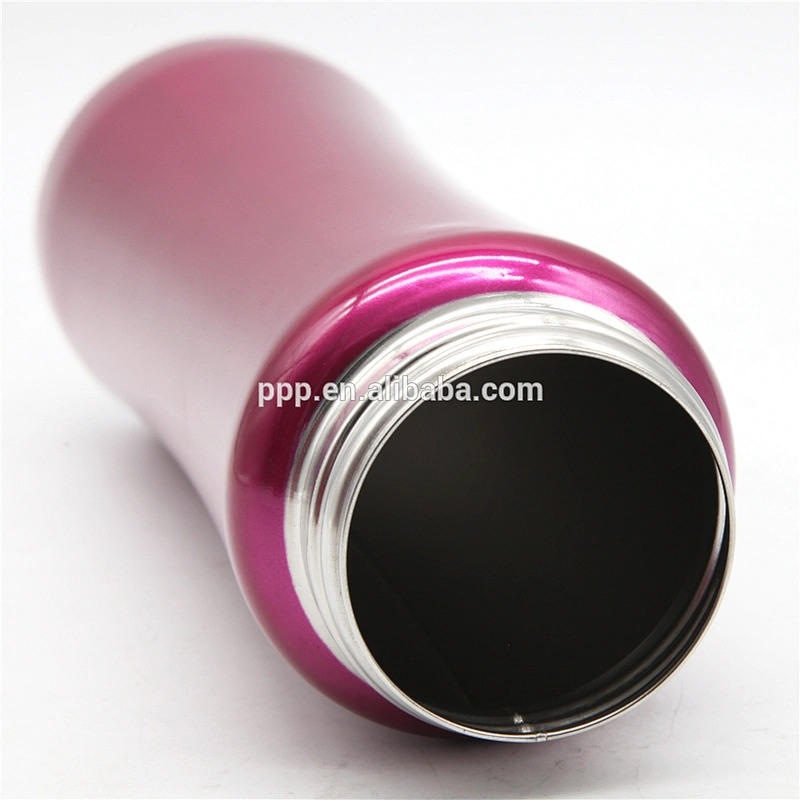 Single wall stainless steel sports water bottle with two different lids