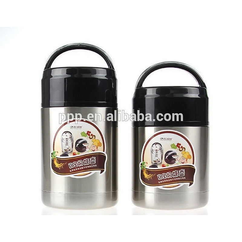 double wall stainless steel insulated lunch box with handle