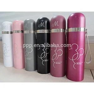 Classic Mickey Mouse double wall stainless steel portable bullet vacuum flask