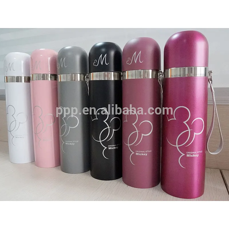 Classic Mickey Mouse double wall stainless steel portable bullet vacuum flask