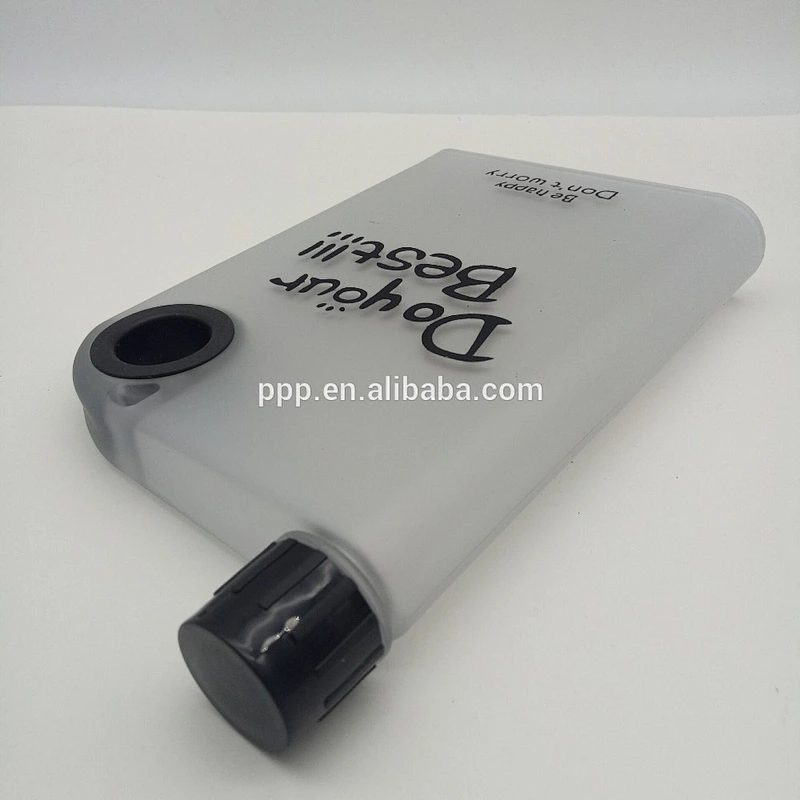 wholesale sport style BPA free flat notebook looking drink water pot