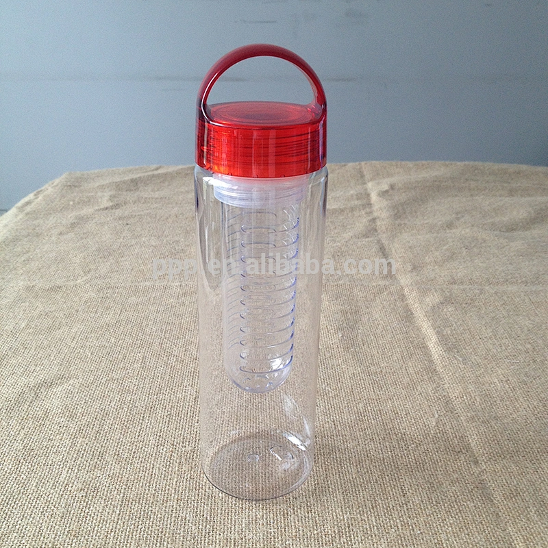 New design hot selling long fruit basket rod fruit bottle BPA free/fruit infuser with rosebox and fixed handle