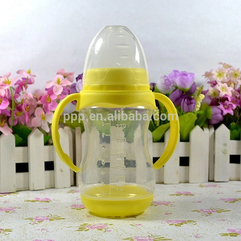 250ml ecofriendly BPA free heat resistant baby feeding bottle food grade reusable material