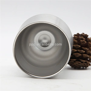 hot sale double wall high-quality stainless steel logo customized beer mug without handle/egg shape