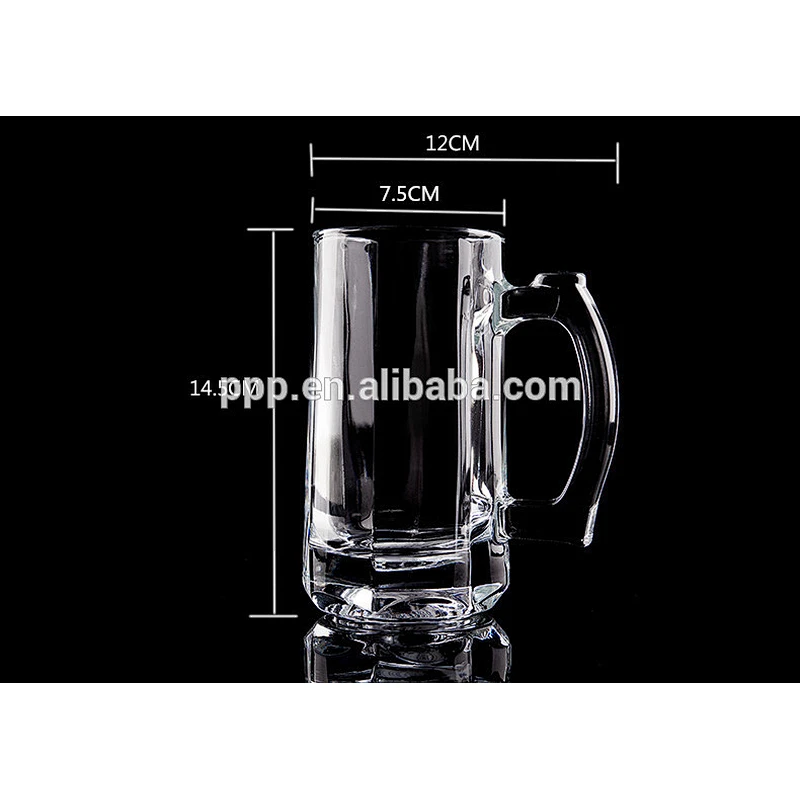 Hot Sale High Quality Transparent Sublimation Glass Beer Mug Without Handle