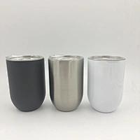 12oz white sublimation wine tumbler wine glass double wall stainless steel