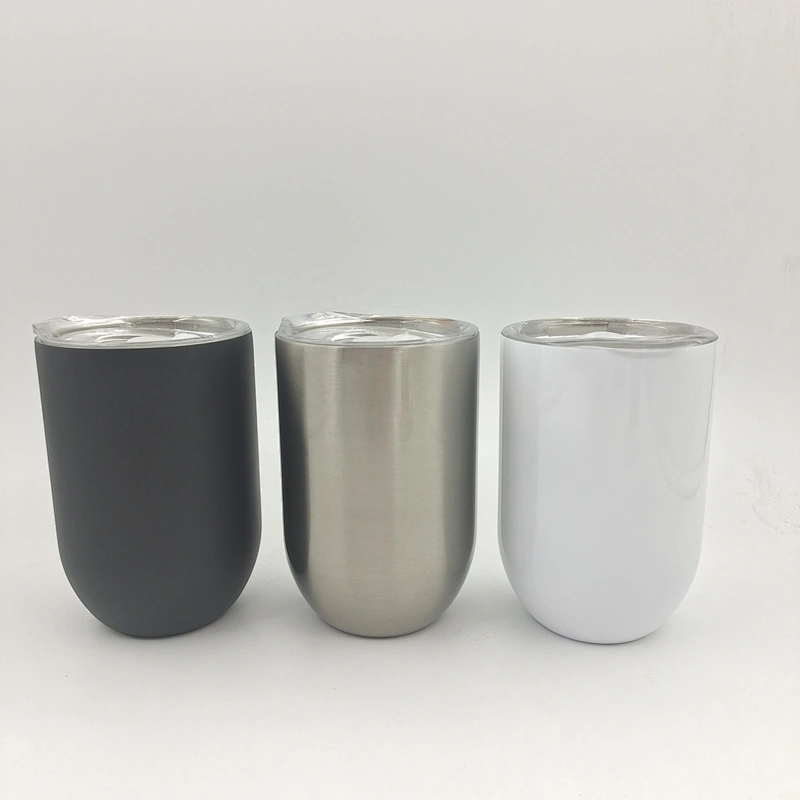 12oz white sublimation wine tumbler wine glass double wall stainless steel