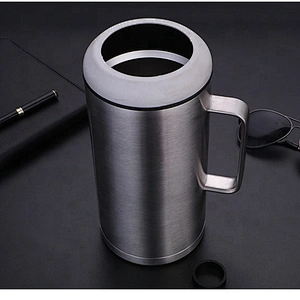 Custom Super Size 40oz Beer Can Holder with Handle for 64oz Beer Coka Beer Mug Stainless Steel  Vacuum Insulated