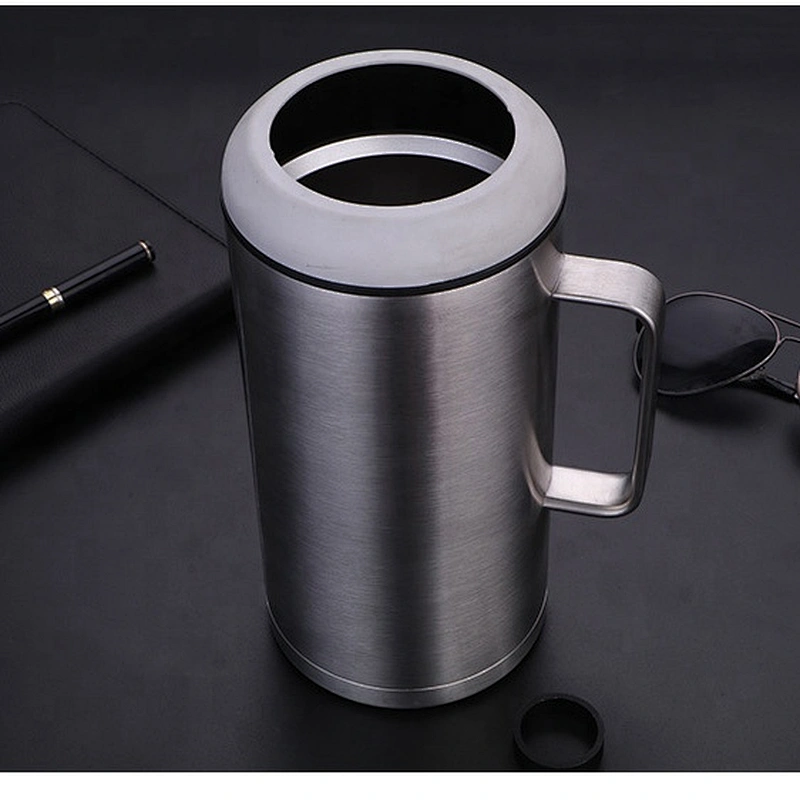 Custom Super Size 40oz Beer Can Holder with Handle for 64oz Beer Coka Beer Mug Stainless Steel  Vacuum Insulated