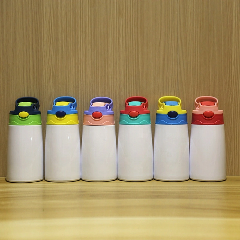 350ml white sublimation kids water bottle children flask double wall stainless steel for customized printing