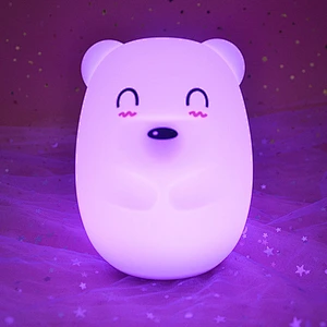 Creative silicone night light New product colorful baby night light kids sensor lamp for Christmas toy