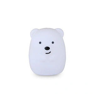 Usb Rechargeable Bear Silicone Led Night Light For Kids Baby  Toddler Tap Control Multicolor Nursery Cute Infant Lamp