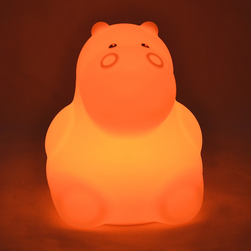 Multicolor Silicone Nursery Sensitive Tap Control Lamp Creative Cute LED Night Light for Children Lamp