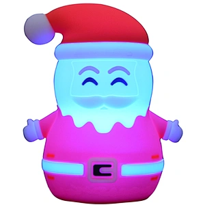 Night Light Touch Sensor Switch Micro USB Rechargeable Multiple Lighting Kid Silicone 3D Led Night Lamp Santa Claus Lights
