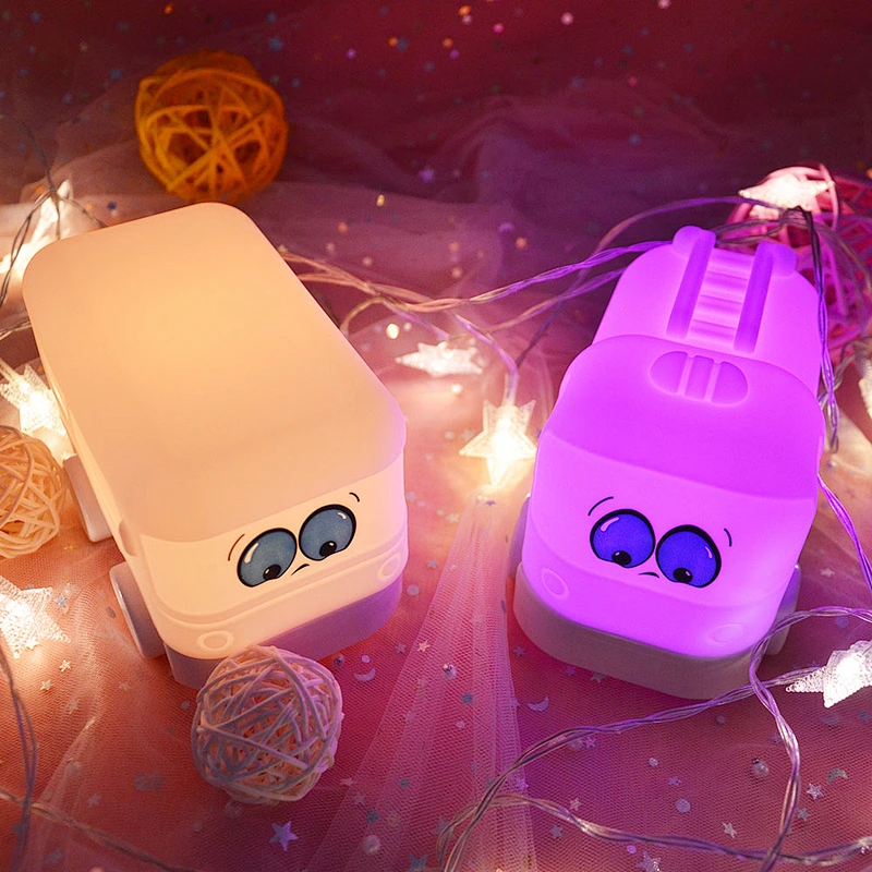 7 Color Changing Vehicle Kids Toy Car Night Light Baby Lamp Home Decor Train LED Nursery Lights