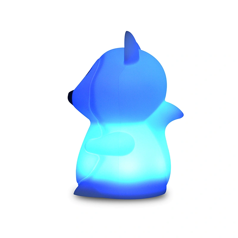 Custom Environmental-friendly Switch Fox Led Tap Silicone Night Light Battery Colorful Lamps
