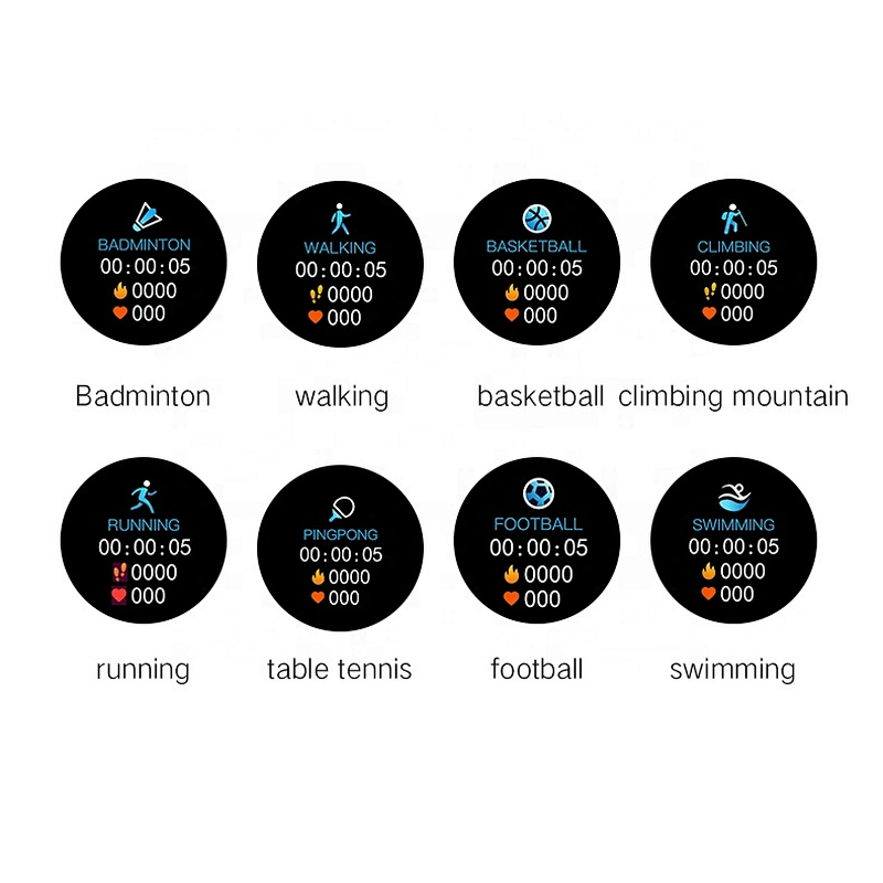 P6 Hot-selling Multi-function smart watch IP67 Waterproof Fitness Tracker Bluetooth Smart Bracelet 2019