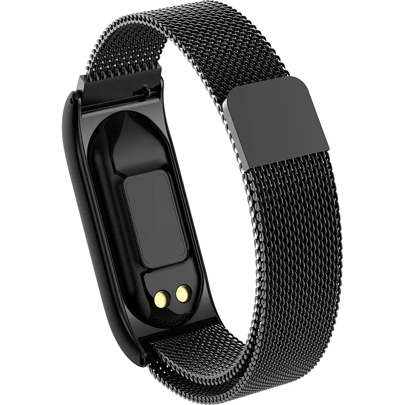 Metal B29 2019 New Design Women Metal Heart Rate Monitor Pedometer Step Smart watch