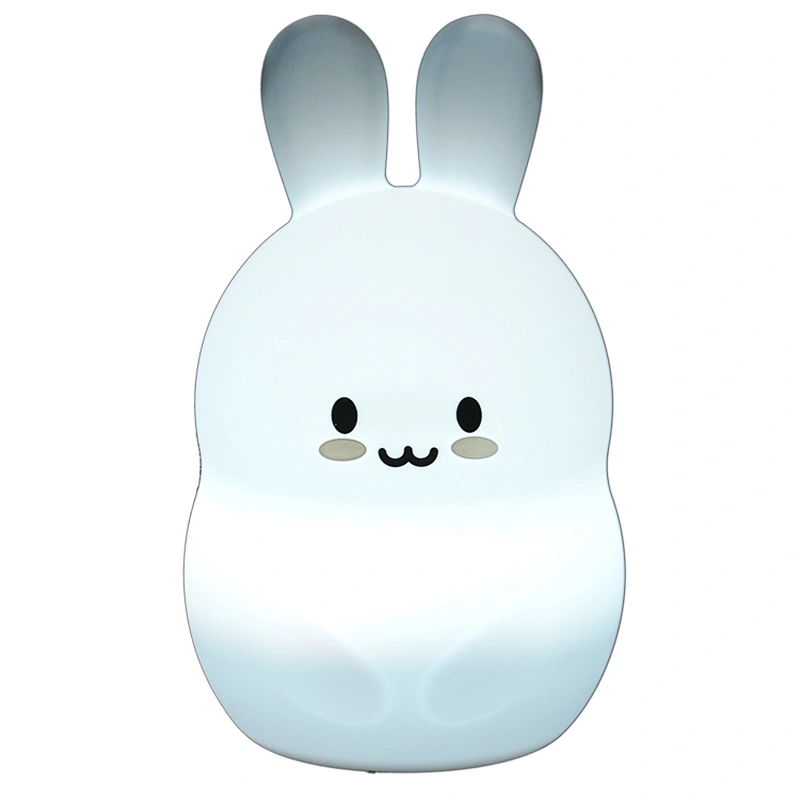 Silicone 3D LED Cute Rabbit Night Lights Table Desk Lamp For Home Room Decorate