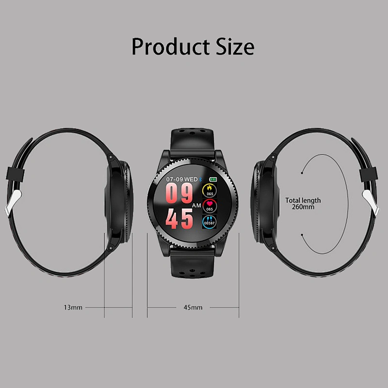 L16 smart watch with bluetooth heart rate blood pressure measure sport fitness tracker pedometer for android ios