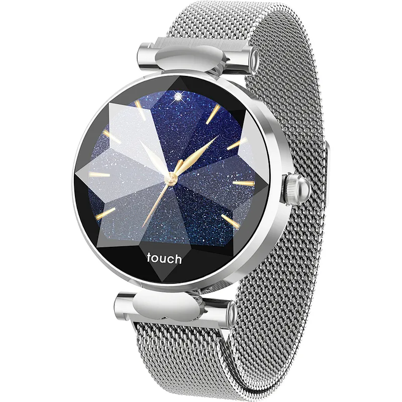B80 female sports bracelet diamond metal watchband heart rate blood pressure monitor fitness track smartwatch