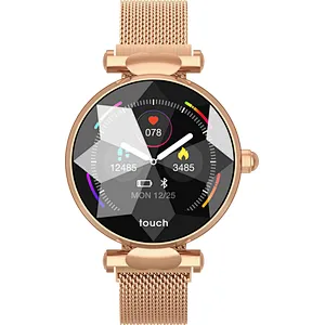 B80 female sports bracelet diamond metal watchband heart rate blood pressure monitor fitness track smartwatch