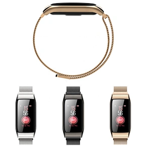 B42 Tracker Steel Smart Wristband Cycling Running Heart Rate Monitor Fitness Watch Smart Bracelet For Lady