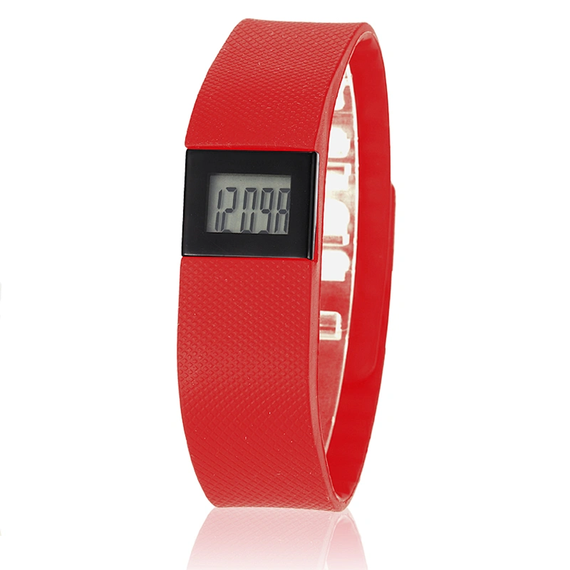 2019 cheapest electronic pedometer hand-ring fitness watch record mile Calories tracking silicone bracelet