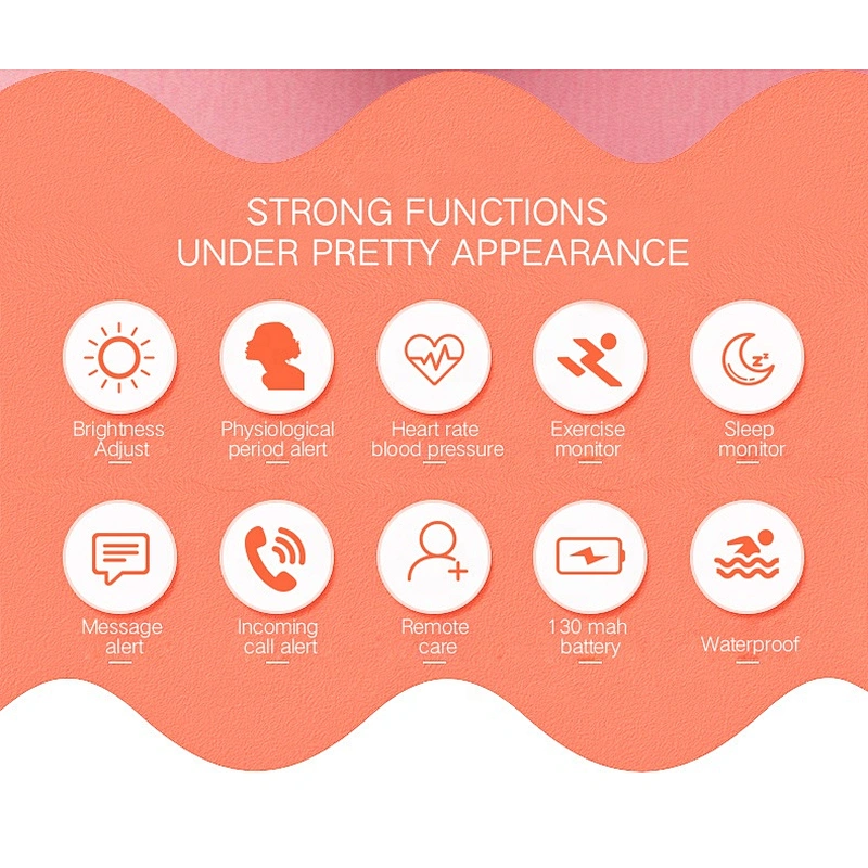 B78 Color Screen Fitness Track Heart Rate Physiological Cycle monitor Smart Watch