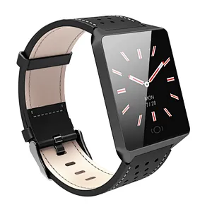 Hot Selling ck19 Relojes Intelligent Bluetooth Smart Sport Watch Leather Strap Magnetic Charging Waterproof Smart Bracelet