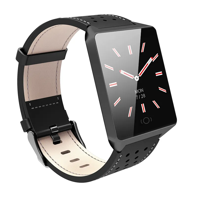 Hot Selling ck19 Relojes Intelligent Bluetooth Smart Sport Watch Leather Strap Magnetic Charging Waterproof Smart Bracelet