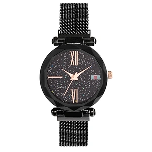 2019 high quality Luxury Women Wrist Watches Rose Gold Ladies Magnetic Star table Diamond Dial Quartz Watch