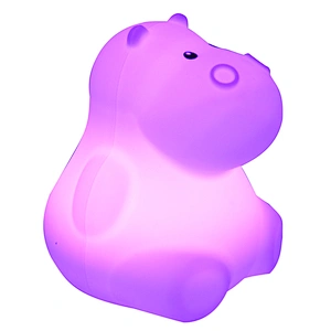 Colors Changing 3D LED RGB 9 Light  Kids Baby Silicone Hippo Shape Night Lights With USB Cable