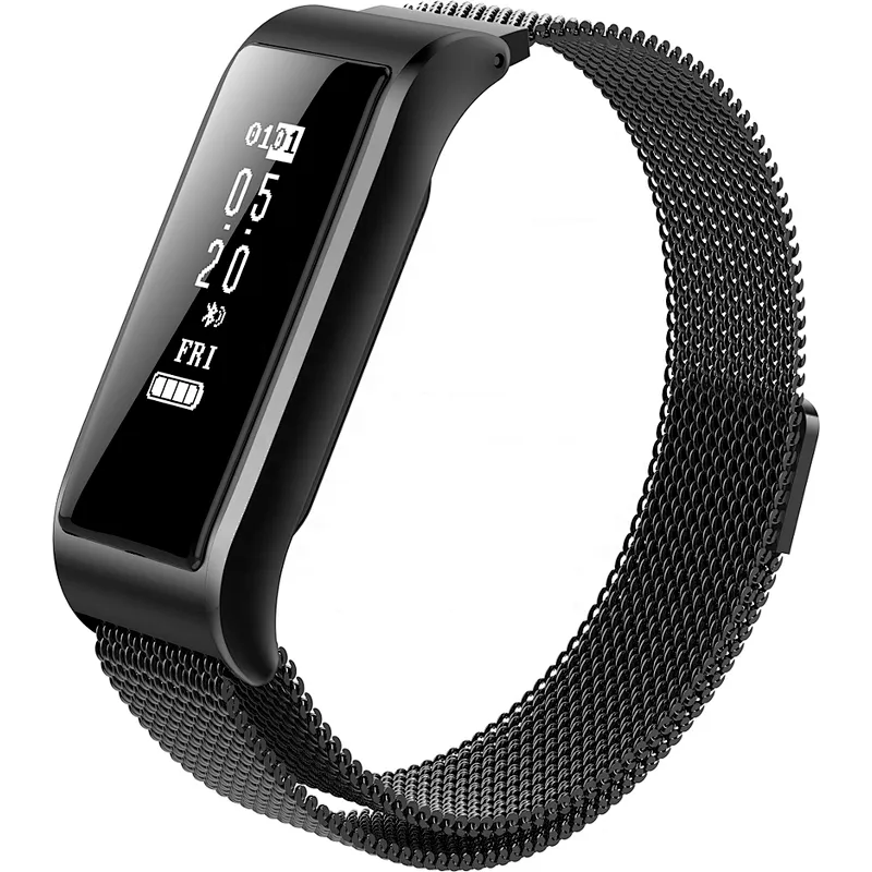 Metal B29 2019 New Design Women Metal Heart Rate Monitor Pedometer Step Smart watch