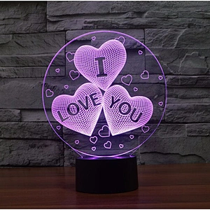 New Led Night Light valentines day gifts color changeable I Love You 3d Led Night Light