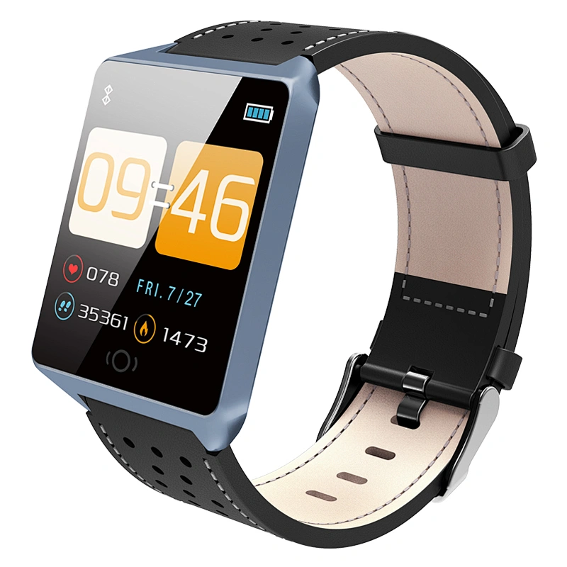 2019 best selling ck19 relojes intelligent Bluetooth smart sport watch leather strap magnetic charging waterproof smart bracelet