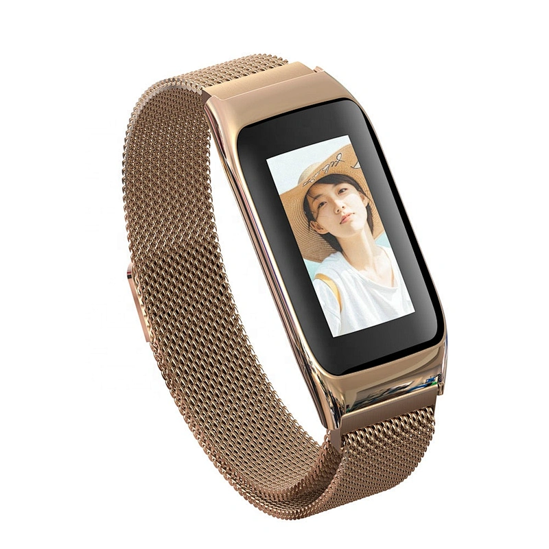 B42 Tracker Steel Smart Wristband Cycling Running Heart Rate Monitor Fitness Watch Smart Bracelet For Lady