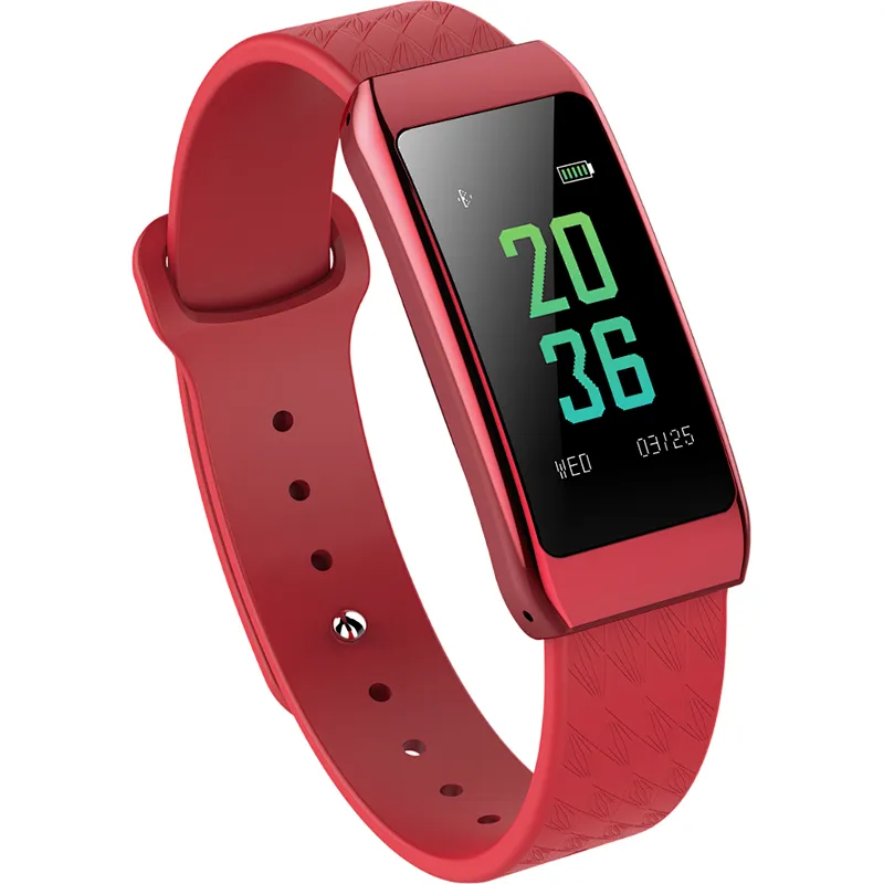 Hot selling 2019 Explosion full-view color screen heart rate blood pressure movement B28 Smart bracelet