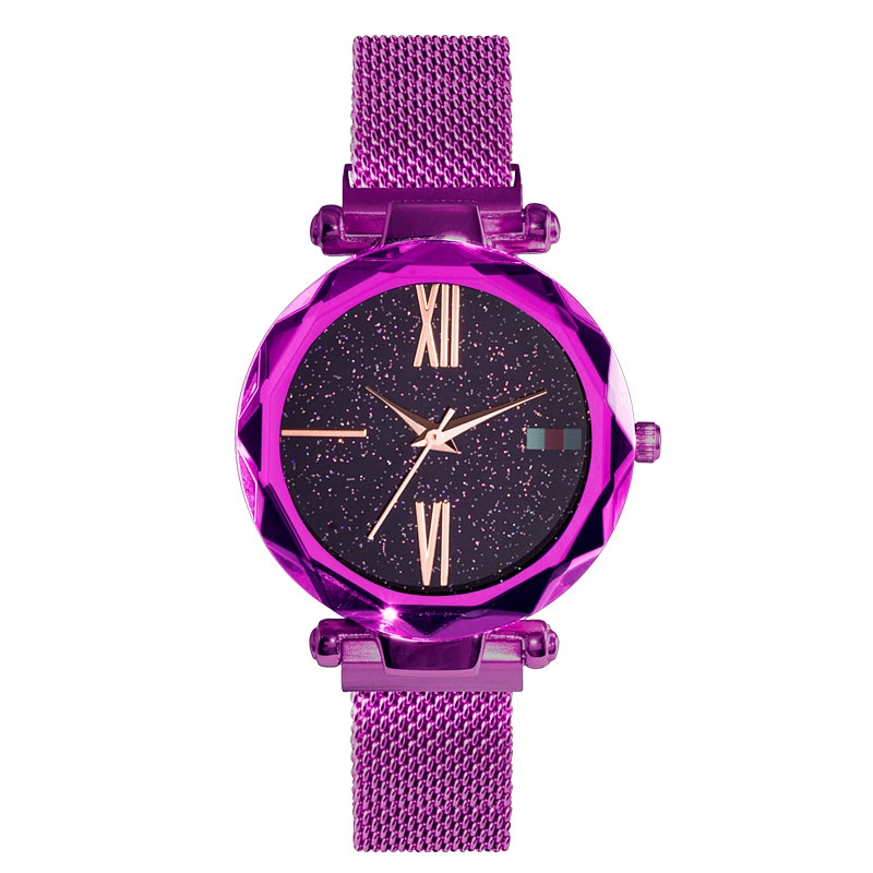 2019 high quality Luxury Women Wrist Watches Rose Gold Ladies Magnetic Star table Diamond Dial Quartz Watch
