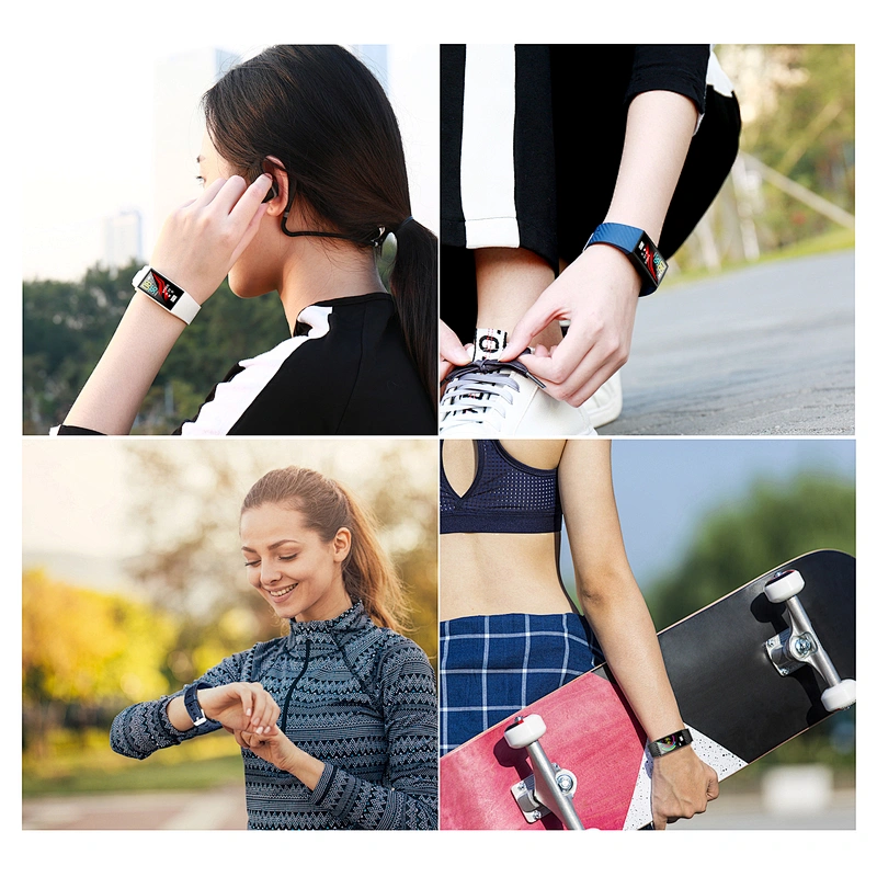 1.14 inch large screen fitness tracker DT58 smart bracelet ECG+PPG monitor outdoor mode IP68 waterproof sports watch