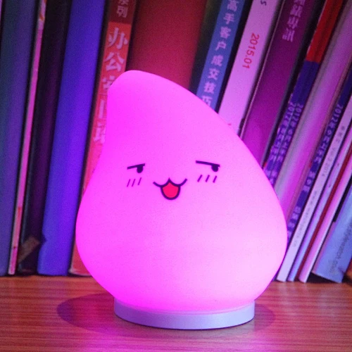 Hot Sale Bedside 7 colors night light 100%food grade Washable for girls