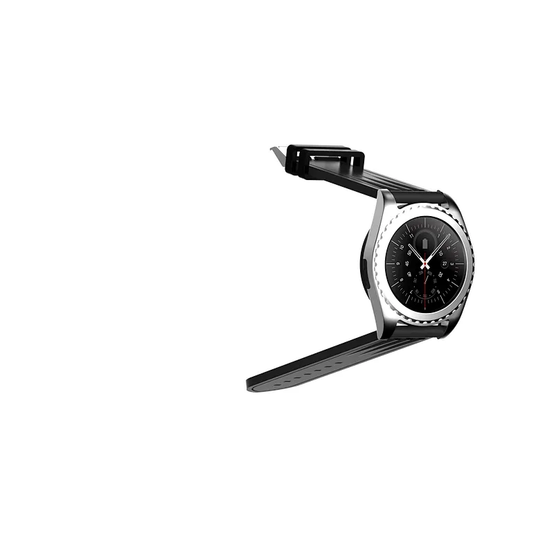 GS3 MTK2502C Blue tooth Metal Smart Watch Hear Rate Monitor Water Resistant 1.2