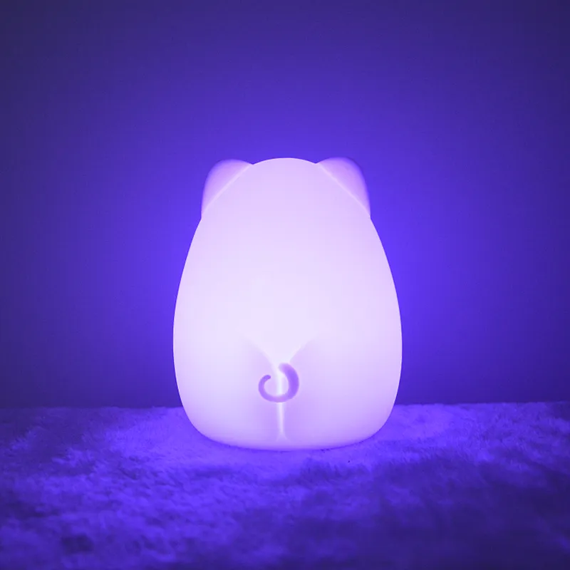 New Design Multiple Colors OEM/ODM Friendly Animal Piggy Silicone Baby 3D LED Night Lights From China