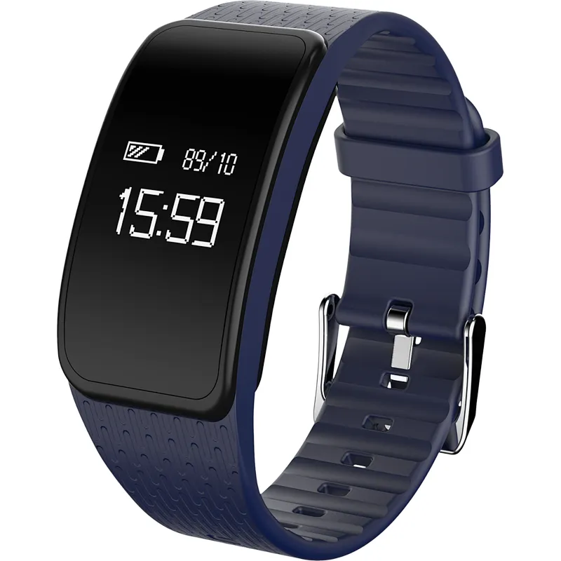 0.66 inch OLED A59 smart watch blood pressure fatigue detection pedometer fitness bracelet with remote camera