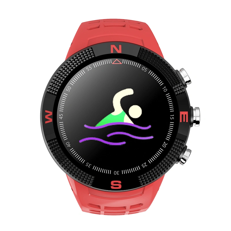 Multi-sport mode deep waterproof with heart rate F18 smart watch 3d ball type screen GPS watch
